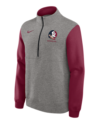 Florida State Club Men's Nike College 1/2-Zip Crew. Nike.com